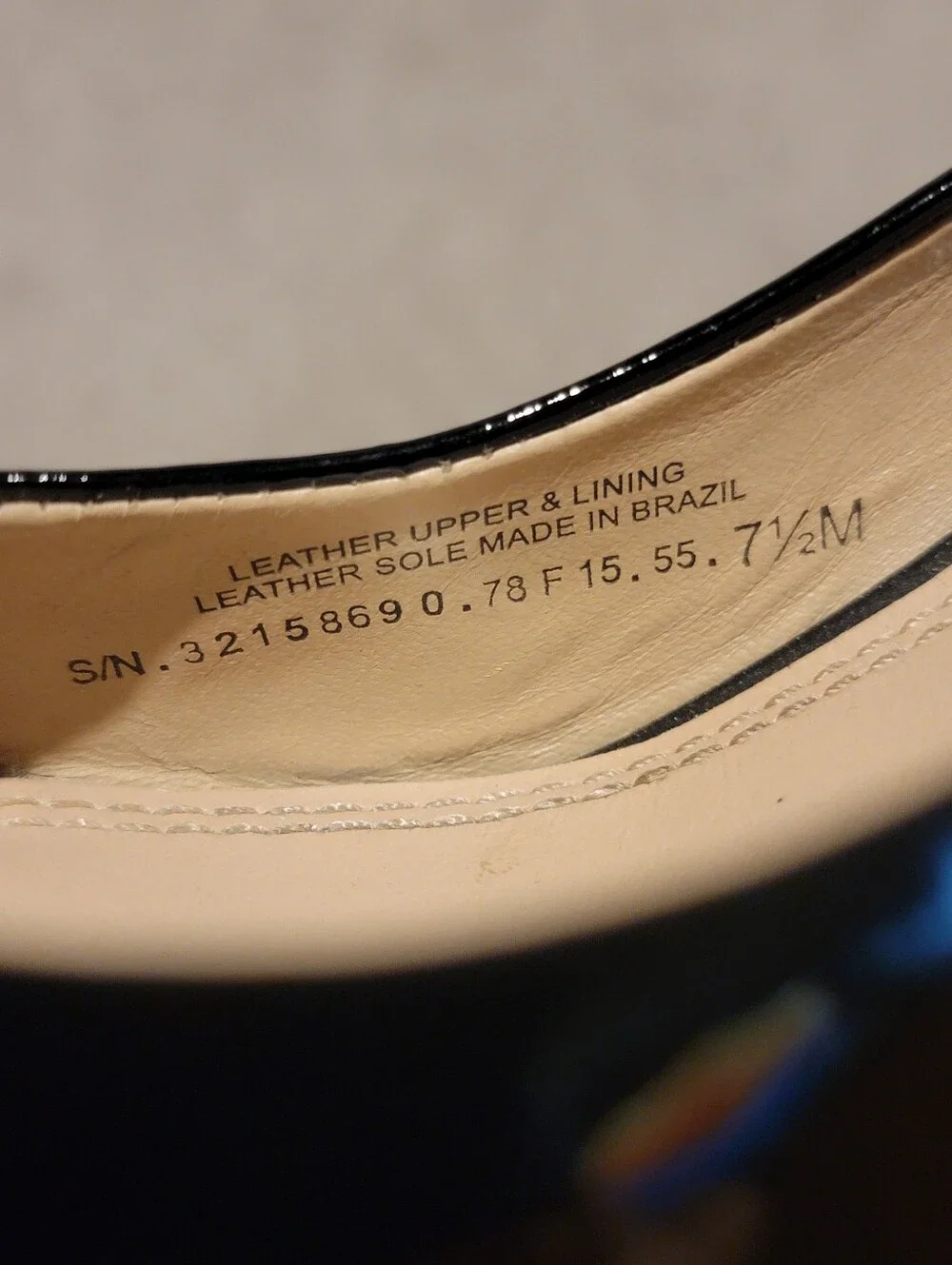 Tory Burch Astoria Black Patent Leather Wedge Heels Size 7.5